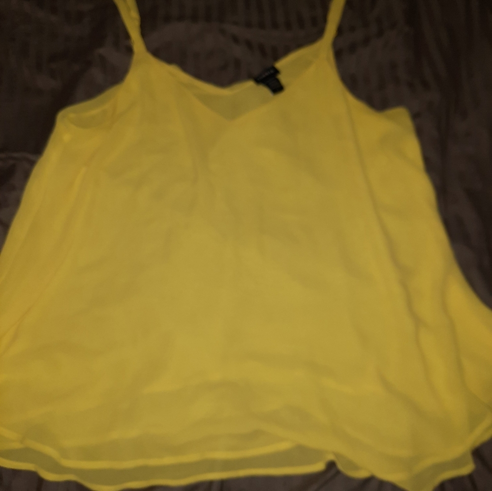 Bright yellow flowy cami